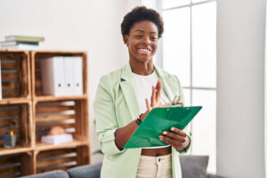 A therapist in an acceptance and commitment therapy program