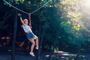 Person enjoying adventure therapy