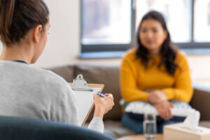 A woman in drug rehab for women